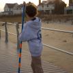 Griff on the boardwalk